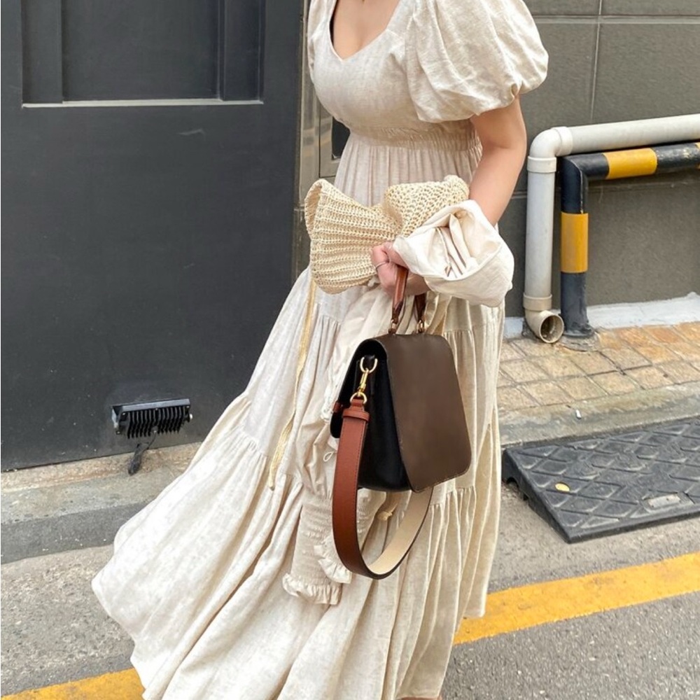 Puff sleeves Maxi Dress